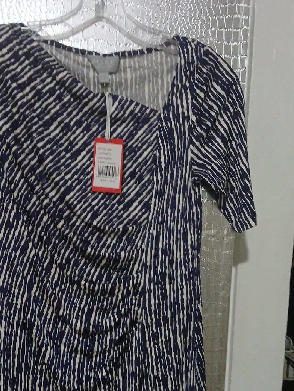 Pure Collection Navy and White Patterned Women’s Dress